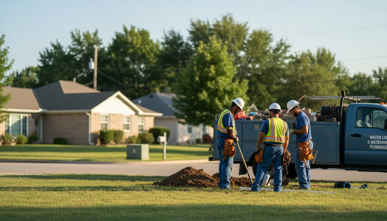 Residential water line and bathroom plumbing service in Sully, IA